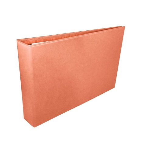LUCRIN - A3 landscape binder - Granulated Cow Leather - Orange