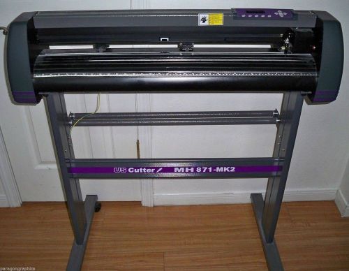 Us cutter 32” cutting plotter mh871-mk2 with vinyl, lots of software, blades + for sale