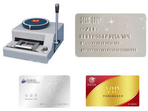 68-character manual stamping machine pvc/id/credit card embosser code printer for sale