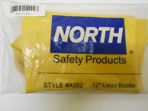 NEW NORTH SAFETY A352 12&#034; LATEX BOOTIES SIZE LARGE LOT OF 6