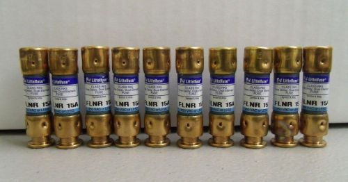 10 BRAND NEW LITTELFUSE TIME DELAY FUSE FLNR15A 15A 250V