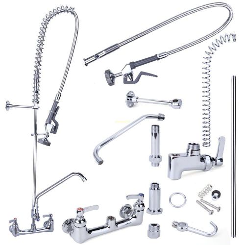 Wall Mounted Pre-Rinse Faucet w/ 15.7&#034; Add-On Faucet Restaurant Dish Washer