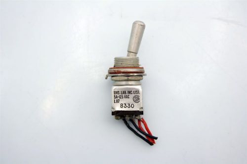 UND.LAB 5A-125VAC AIRCRAFT TOGGLE MICRO SWITCH ON-ON 11TW1-3 MS27718-23 91929