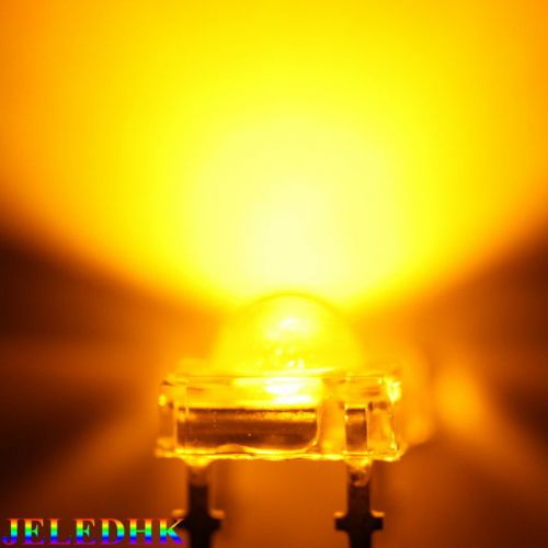 NEW 20P 5mm 5-Chips 0.5W SuperBright YELLOW SuperFlux LED 100mA 40Kmcd