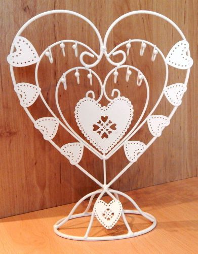 LADIES HEART SHAPED DESK TOP JEWELLERY STAND - UNWANTED GIFT