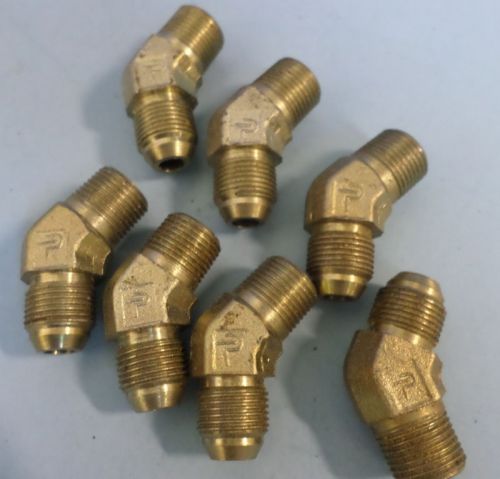 Parker 37 flare nose tube 45 elbow fitting 5/8&#034; jic x 1/2&#034; - nnb - lot of 7 for sale