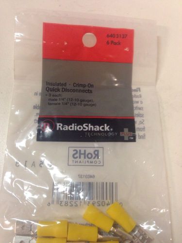Insulated • Crimp-On Quick Disconnects #640-3137 By RadioShack