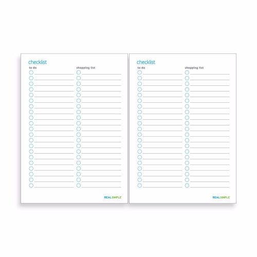 Real Simple Dry-Erase Organization Lists In To-Do/Shopping Lists Free Shipping