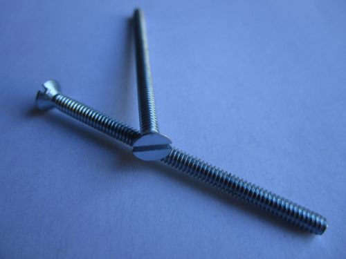 5-40 x 2&#034;  machine screws zinc coated steel flat head slotted (200) for sale