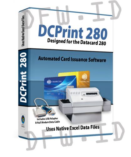 DCPrint 280 +USB &amp; Data Cable Card Issuance Software for DATACARD 280 EMBOSSER