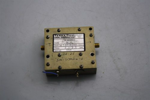 RF Microwave Loral Terra Com 140-0380-003 Power Amplifier 2.2 - 2.5GHz 3W SMA