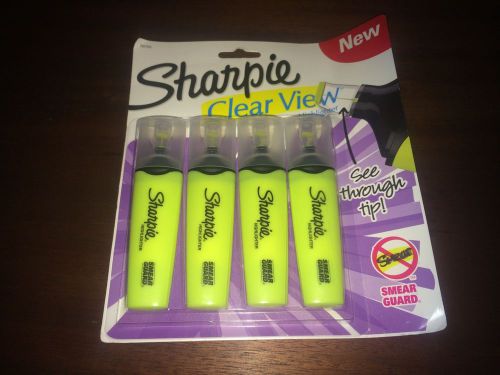5 Packs of 4 Sharpie (yellow) clear view highlighters