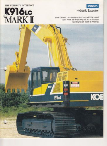 Kobelco K916LC  MarkII Hydraulic Excavator Brochure