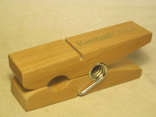 jumbo promotional clothespin Kimball Office wooden wood quality clothespin