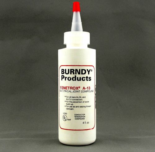 BURNDY A-13 PENETROX ELECTRICAL JOINT COMPOUND 4 OZ NEW CONDUCTOR TERMINATION