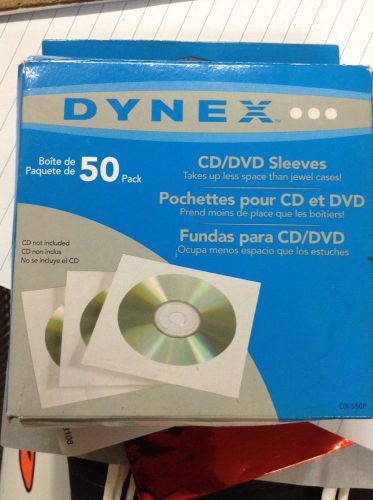dynex 50 pack cd/dvd sleeves