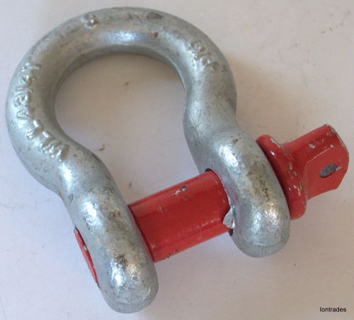 3/4&#034; galvanized clevis shackle wll4-3/4t red hook ring for sale