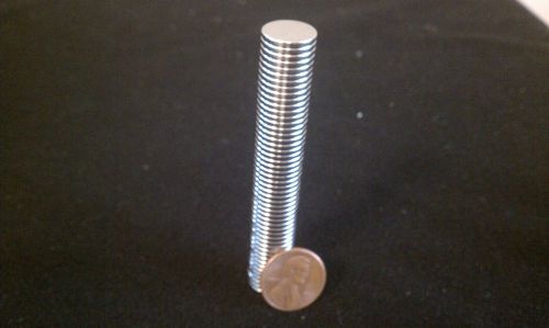 50 Rare Earth Magnet Disc, 1/2&#034; x 1/16&#034; grade N42, shipped from USA!