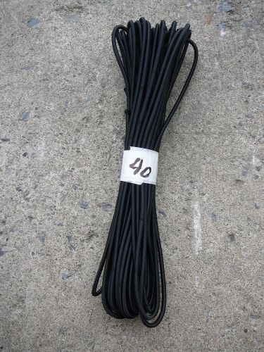 Black MICRO Nylon coated rubber rope shock cord 4mm x 40&#039; MINI Bungee