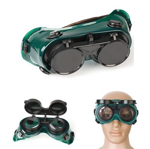 Green Flip-Up Lens Eye Glasses Welding Goggles