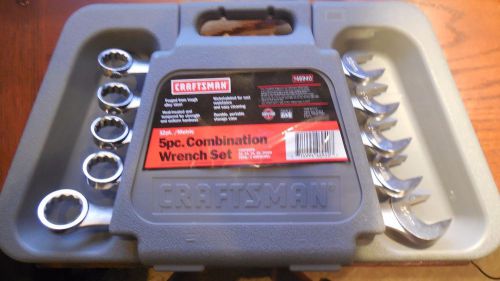 Craftsman 5 pc Metric 12 pt. Large Combination Wrench Set #46940 MADE IN USA NOS