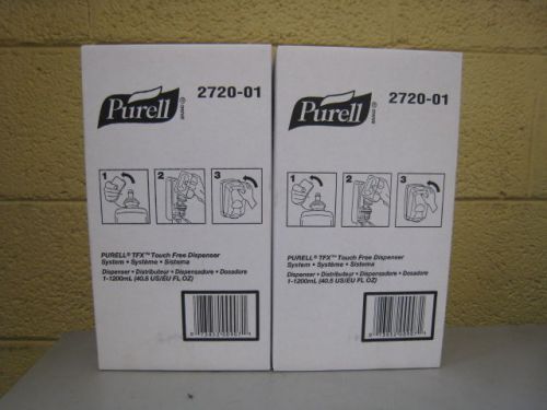 2 new gojo purell 2720-01 tfx touch free hand sanitizer dispenser lot for sale