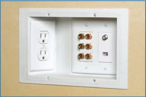 Carlon #SC300PRB Recessed Dual Voltage 3-Gang Old Work Plate