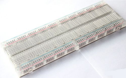 MB-102 Bread Board Test Circuit Transparent 830-Points White 16.5x5.5x0.85cm HPP