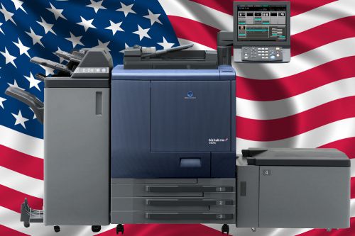 Konica minolta bizhub press c6000 color print scan staple finisher 238k copies for sale