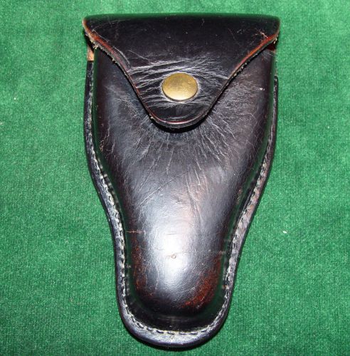 Vintage Black Leather Handcuff Case