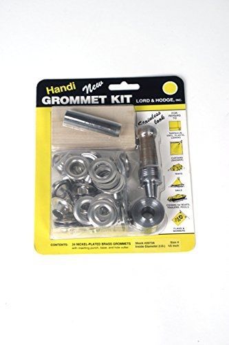 Lord &amp; hodge #4 grommet kit brass (nickel plated) for sale