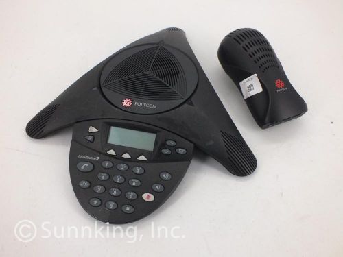 Polycom SoundStation 2 Conference Phone 2201-16200-001 w/ Power Supply