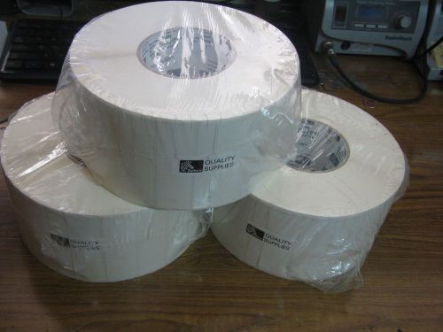72288 Zebra Trans Matte 2000 Labels New sealed rolls 1&#034; x 3 1/2&#034; Free Shipping