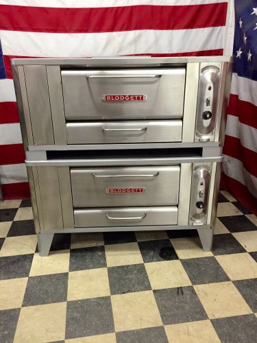 BLODGETT PIZZA OVEN DOUBLE STACK 1000 STONE DECK MINT USED OVENS 1048  Gas