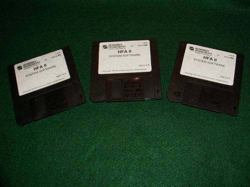 30218-A6 ZEISS HUMPHREY VISUAL FIELD ANALYZER SYSTEMS HFA II SYSTEM 3.5 SOFTWARE