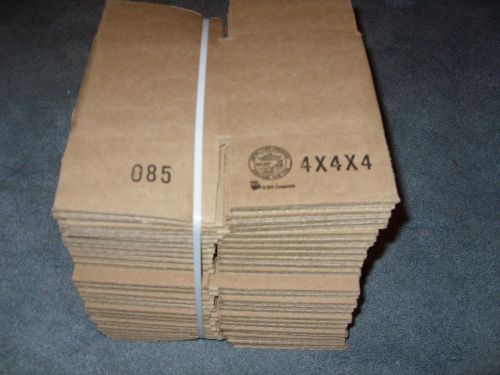 (12) 4x4x4 Cardboard Shipping Boxes Cartons Packing  Mailing Cubes