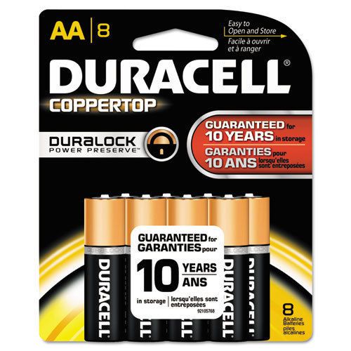 Coppertop alkaline batteries with duralock power preserve technology, aa, 8/pk for sale