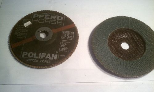 PFERD / POLIFAN/ ZIRKON, 7&#034; X 7/8&#034;  Z60 &amp; Z80  GRIT ZIRCONIA FLAP GRINDING WHEEL