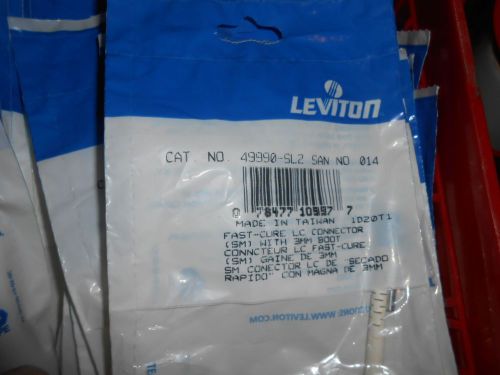 Lot of 10 new leviton fast-cure sm lc connector 49990-sl2 w/ 3mm boot for sale