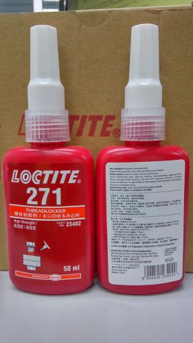 Loctite 271 red - 50ml high strength thread locker - 2 bottle- usa free shipping for sale