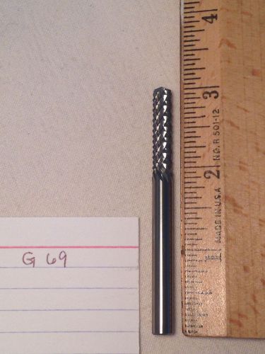 1 NEW 1/4&#034; (.250) SHANK CARBIDE BURRS. DOUBLE CUT. DRILL POINTER. USA MADE {G69}