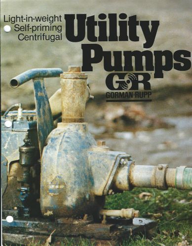 Equipment brochure - gorman-rupp - centrifugal utility pumps - c1980 (e3041) for sale