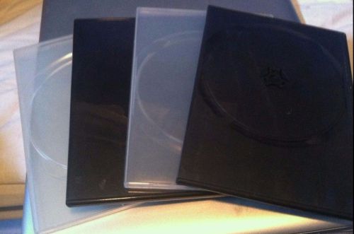 4 SLIM Black Single DVD Cases 7MM
