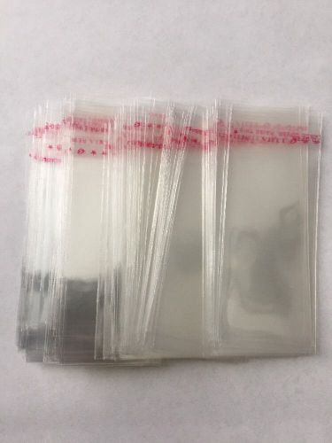 wholesale 200 clear self adhesive seal plastic bags 10x4 cm usable space 8x4 cm