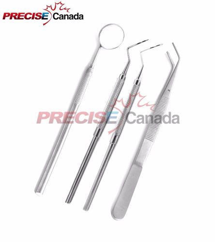 Dental examination kit mouth mirror cp12, cp 11 and college tweezers, pr-0038 for sale