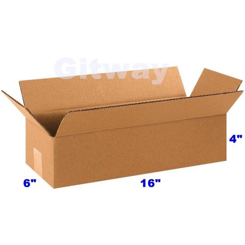 25- 16x6x4 Corrugated Kraft Cardboard Cartons Mailer Shipping Packing Box Boxes