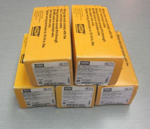 Hubbell HBL2310 20amp 125v 2p3w Receptacle (LOT OF 5)