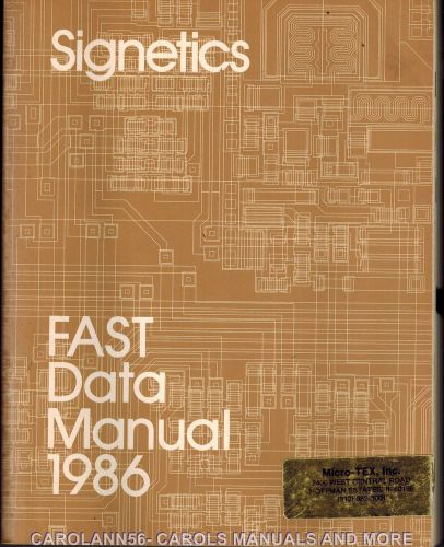 SIGNETICS Data Book 1986 Fast Data Manual