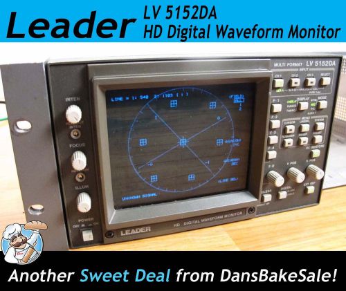 Leader LV 5152DA HDTV Digital Analog Waveform Monitor - Tested and Works Great!