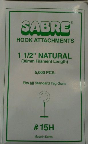 J hook 1.5&#034; Tagging Gun Fasteners Tag Barbs Natural Hook Attachments 5000 pcs